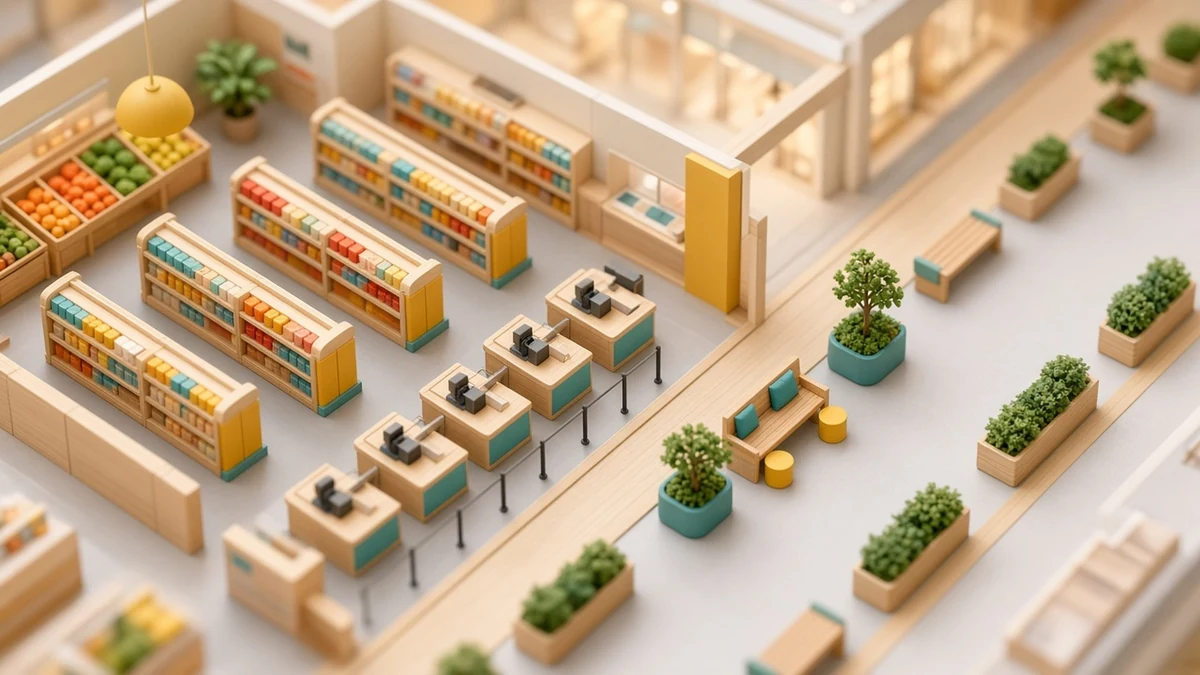 Shop. Illustrative render.