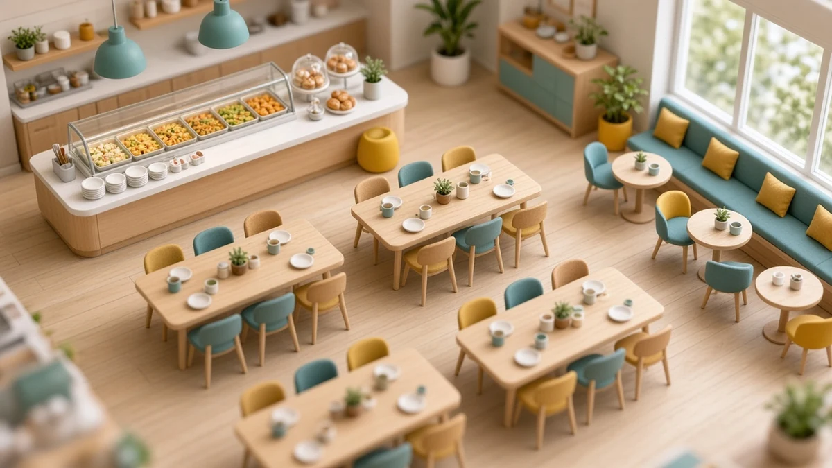 Canteen. Illustrative render.
