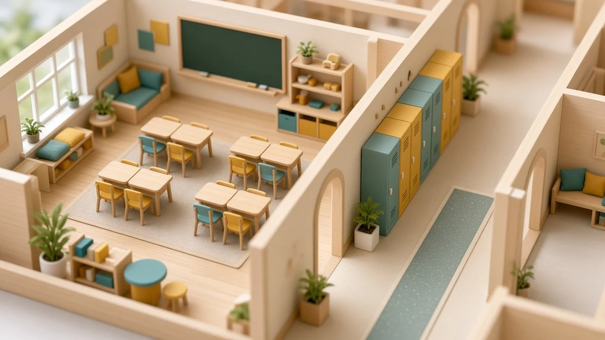 School. Illustrative render.