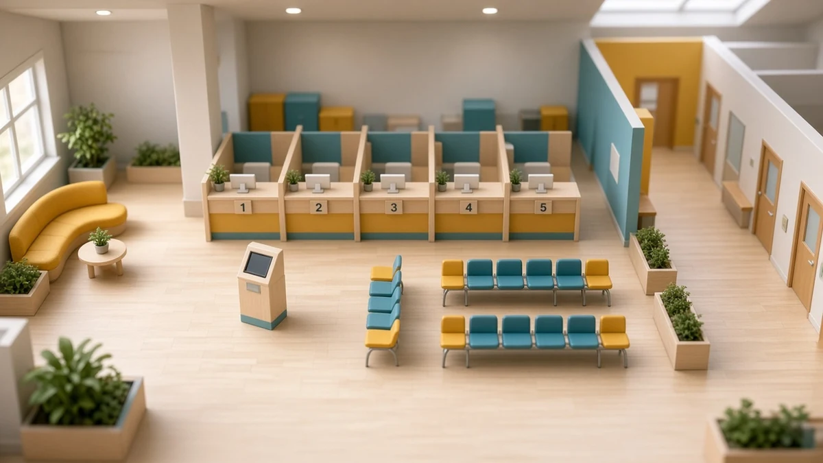 Public office. Illustrative render.